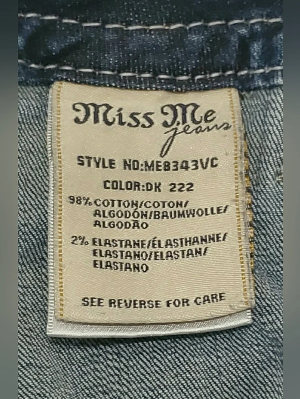 ♦️Miss Me Curvy Mid-Rise Crop Jeans Style# ME8343VC♦️ - Picture 6 of 6